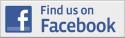 Facebook logo with large letter &quot;F&quot; and words &quot;Find us on Facebook&quot;